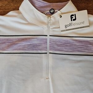 FootJoy Women's White and Purple Golf Pullover
